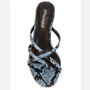 NEW Jeffrey Campbell Ficelle Snakeskin Sandal Size 8